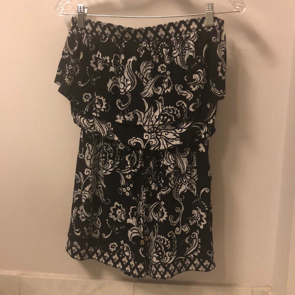 White House Black Market strapless romper